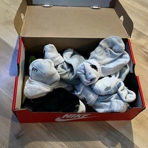 Box of Nike & Adidas socks